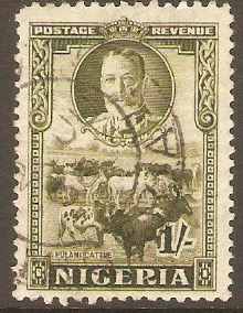 Nigeria 1936 1s Sage-green. SG41.
